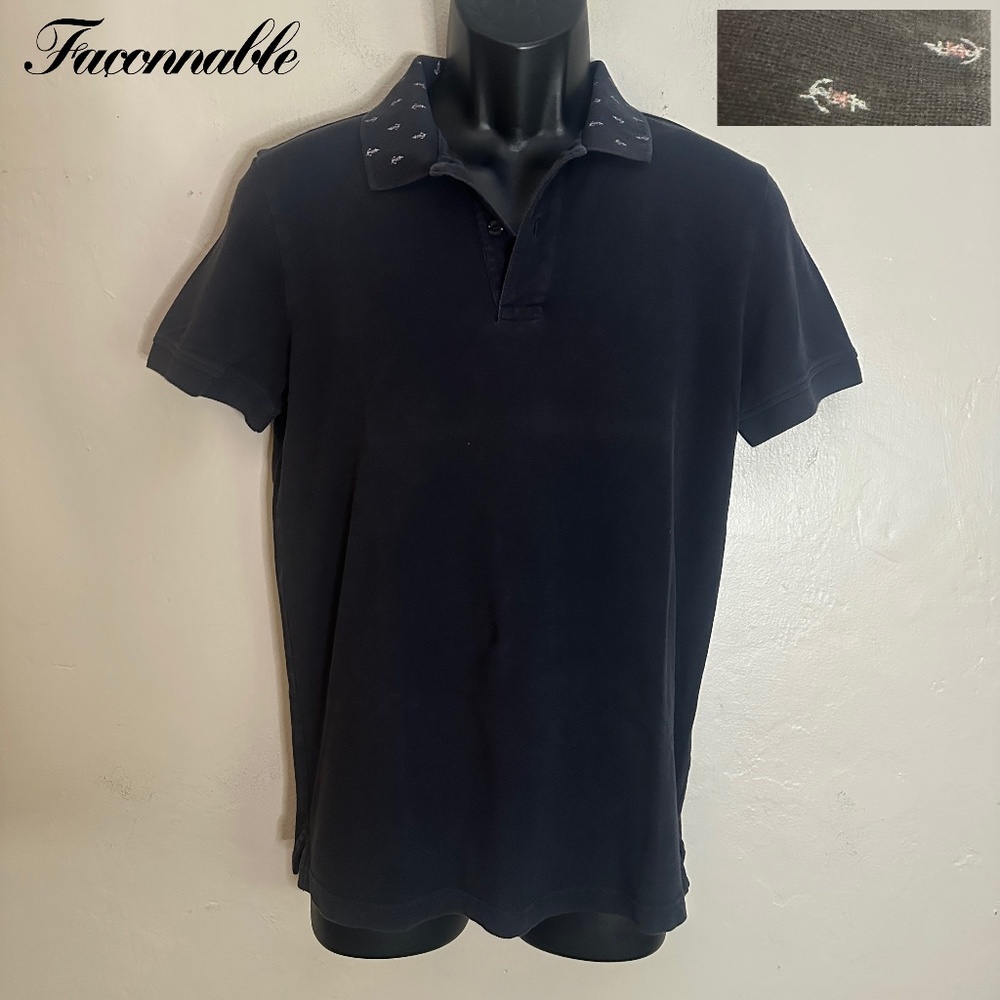 Faconnable Polo Small club fit Gently worn 100% cotton 19.5" armpit to armpit